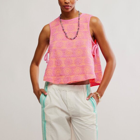Free People Pink and Orange Tank Top - Picture 1 of 5